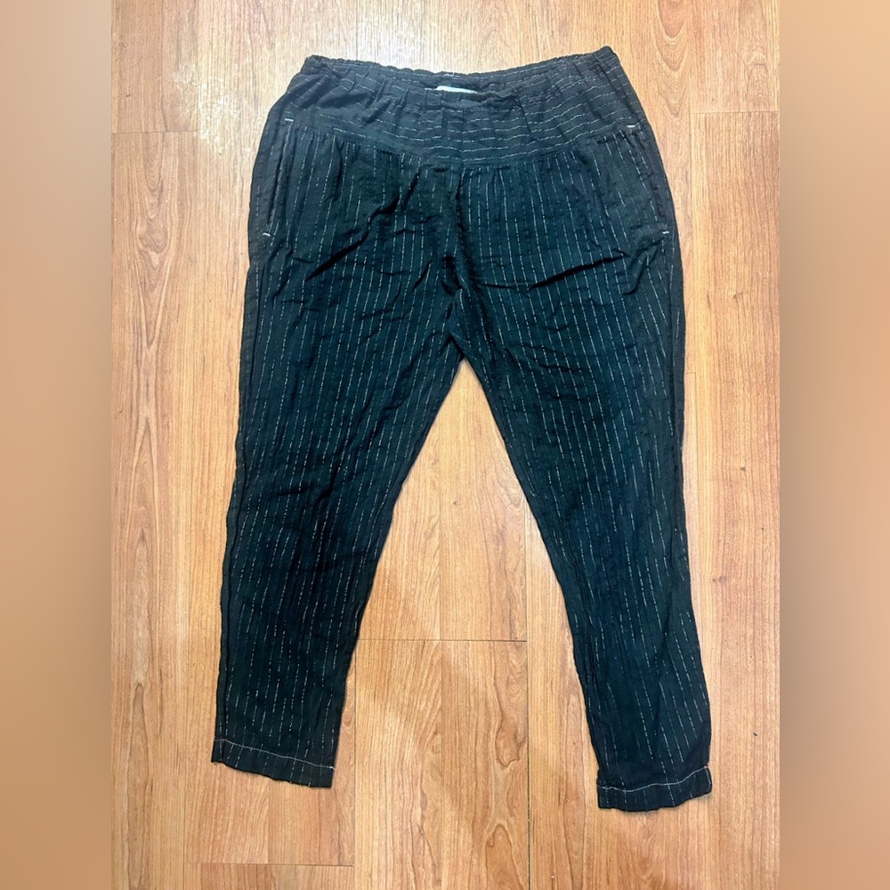 Xirena Black/Gold Striped Lightweight Cotton Pants Look At Pics For Measurements